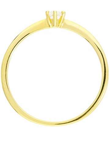 MyGold Verlobungsring Gelbgold (14 Karat) Gold 585 Mit Zirkonia Solitär Gr. 46 Heiratsantrag Damenring Goldring R-07010-G401-CZC-W46 - 7