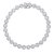 Naava Damen-Spektakuläre Halo Set 18  ct Weiß Gold Diamant G/SI1 rund Tennis Armband von 18, 5 cm - 1