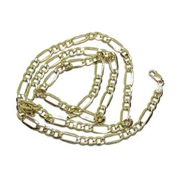Never Say Never, Halskette aus 18-karätigem Gelbgold, für Herren, Modell 3 x 1, 6 mm lang und 60cm breit 11,70 g 18-karätiges Gold. - 2