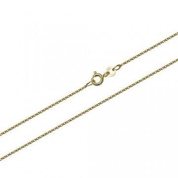 NKlaus 45cm Ankerkette Goldkette 0,8mm 333 Gelbgold massiv Halskette Anker Kette rund 0,85g 9419 - 1