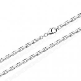 NKlaus 60cm Massive Ankerkette Collier 925 Silberkette Diamantiert 3,00mm 21g 3686 - 1