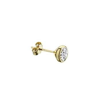 NKLaus Einzel Ohrstecker Gold 333er 8 Karat 6,70mm Cubic Zirkonia DAMEN HERREN KINDER 1993 - 1