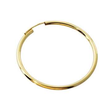 NKlaus Einzeln 333 Gold gelbgold Creole Ohrring Ohrschmuck rund Goldohrring 50mm 9018 - 3