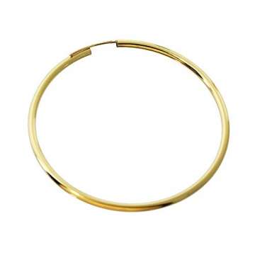 NKlaus Einzeln 333 Gold gelbgold Creole Ohrring Ohrschmuck rund Goldohrring 60mm 9019 - 2