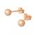 NKlaus Paar 4mm Kugel Ohrstecker 585 14 Karat Rotgold Rosegold Damen Ohrringen 9068 - 2