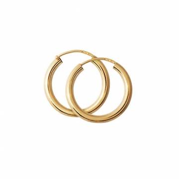 NKlaus Paar 750 Gold gelbgold Creolen Ohrringen Ohrschmuck 2,5mm rund Goldohrringe 20mm 9041 - 1