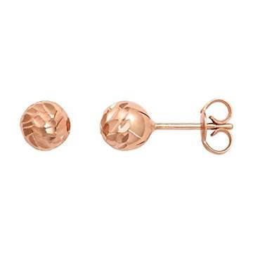 Ohrring Kugel Rose Gold 585 Kugel Ohrstecker Rosegold Rotgold Damen Ohrringe 6,00mm 421.00067.1 - 3