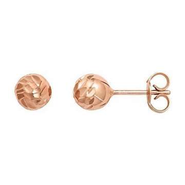 Ohrring Kugel Rose Gold 585 Kugel Ohrstecker Rosegold Rotgold Damen Ohrringe 6,00mm 421.00067.1 - 1