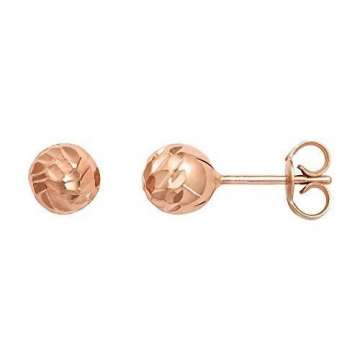 Ohrring Kugel Rose Gold 585 Kugel Ohrstecker Rosegold Rotgold Damen Ohrringe 6,00mm 421.00067.1 - 1