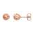 Ohrring Kugel Rose Gold 585 Kugel Ohrstecker Rosegold Rotgold Damen Ohrringe 6,00mm 421.00067.1 - 1