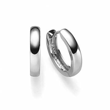 Ohrringe Creolen 2,5x13,5mm Ohrschmuck aus 585 Gold Weißgold schlicht glänzend - 1