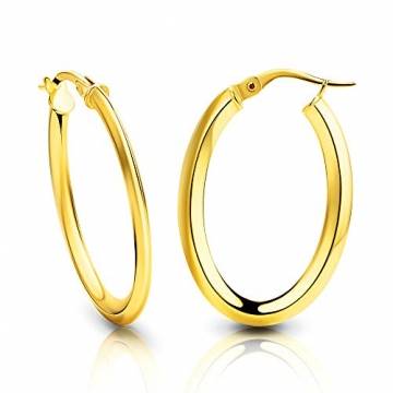 Orovi Damen Gold -Creolen Ohrringe GelbGold Ohrringe 18 Karat (750) Ohr-Schmuck - 3