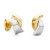 Orovi Damen Ohrringe Bicolor Gelbgold und Weißgold Ohrstecker gekreuzt 14 Karat (585) Gold - 1