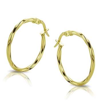 Orovi Damen Ohrringe Gelbgold Creolen 18 Karat (750) Gold - 4