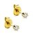 Orovi Damen Ohrringe mit Diamanten Gelbgold Solitär Ohrstecker 14 Karat (585) Gold und Diamant Brillanten 0.12 Ct Ohrring Handgemacht in Italien - 1