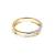 Orovi Damen Ring Bicolor Gelbgold und Weißgold 0.03 Ct Diamant Verlobunsring Ehering Trauring 14 Karat (585) Gold und Diamanten Brillanten - 2