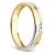 Orovi Damen Ring Bicolor Gelbgold und Weißgold 0.03 Ct Diamant Verlobunsring Ehering Trauring 14 Karat (585) Gold und Diamanten Brillanten - 1