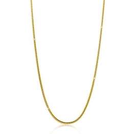 Orovi Damen Schlangenkette Halskette 14 Karat (585) GelbGold Schlange kette Goldkette 0,9mm breit 45cm lange - 1