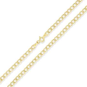PRINS JEWELS 14 Karat 585 Gold Panzerkette Weit Gelbgold Kette - Breite 3.60 mm (60) - 4