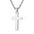 PROSTEEL Kreuzanhänger Edelstahl Christlich Kreuz Halskette Minimalist Unisex Halskette für Männer Frauen Jungen Mädchen, Silber-L - 1