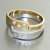 Ring Gold 585 bicolor massiv 6 Brillanten Goldring 14 Karat Damen RW 56 Hobra-Gold - 3