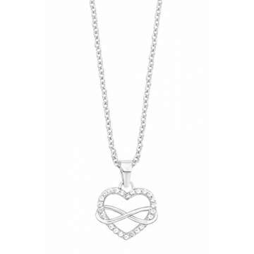 s.Oliver Damen-Halskette mit Herz-Infinity-Anhänger aus 925er Sterling-Silber und Zirkonia weiß - 2