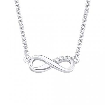 s.Oliver Kette mit Anhänger für Damen infinity, 925er Sterling Silber rhodiniert - 1