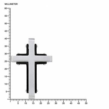 s.Oliver Kette mit Anhänger für Herren Kreuz, Edelstahl IP schwarz - 5