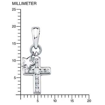 s.Oliver Kette mit Anhänger für Mädchen Kreuz, 925er Sterling Silber rhodiniert - 2