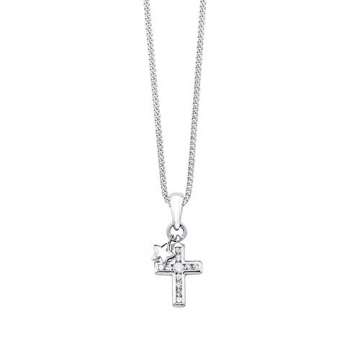 s.Oliver Kette mit Anhänger für Mädchen Kreuz, 925er Sterling Silber rhodiniert - 1