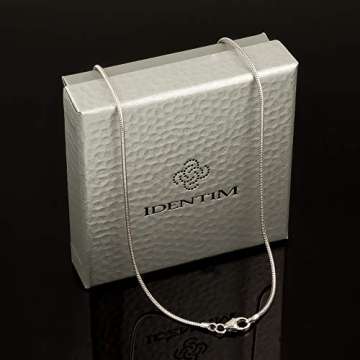 Schlangenkette 925 Silber Rhodiniert Breite 1,20mm Flexibel Halskette Collier Damenkette NEU (31442012) (38 Zentimeter) - 5