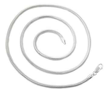 Schlangenkette 925 Sterling Silber 2,5mm breit 50cm lang Silberkette Halskette Kette Unisex - 3