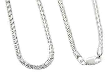 Schlangenkette 925 Sterling Silber 2,5mm breit 50cm lang Silberkette Halskette Kette Unisex - 4