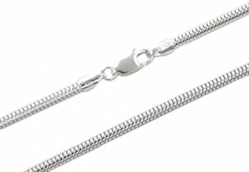 Schlangenkette 925 Sterling Silber 2,5mm breit 50cm lang Silberkette Halskette Kette Unisex - 1