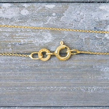 Sehr feine Goldkette Damen 0,8 mm, Ankerkette rund 333 aus Gelbgold, Echt Gold mit Stempel und Federringverschluss, Länge 38 cm, Gewicht ca. 0,7 g, Made in Germany - 6