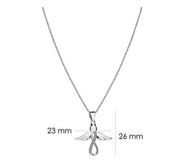 SOFIA MILANI - Damen Halskette mit Schutzengel Engel Anhänger - Silberkette aus echtem 925 Sterling Silber - mit Zirkonia Steinen - 50157 - 3