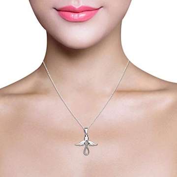 SOFIA MILANI - Damen Halskette mit Schutzengel Engel Anhänger - Silberkette aus echtem 925 Sterling Silber - mit Zirkonia Steinen - 50157 - 4