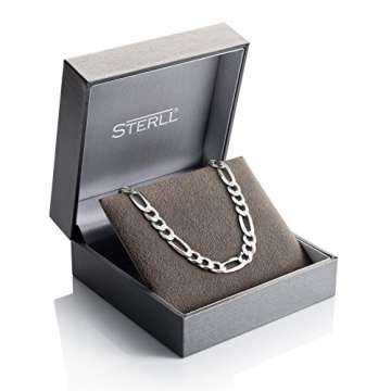 STERLL Herren Hals-Kette Silber 925 50cm Ohne Anhänger Geschenkverpackung die Besten Männer Geschenke - 4