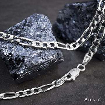 STERLL Herren Halskette Echt Silber 50cm Ohne Anhänger Geschenkverpackung Geschenkideen für Männer - 6