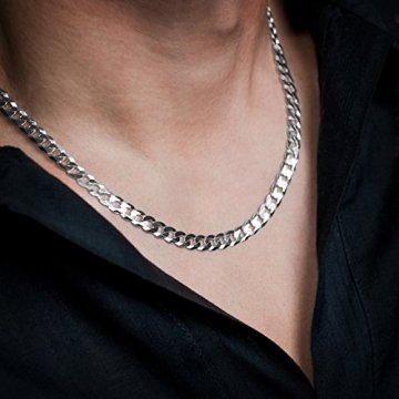 STERLL Herren Kette Sterling-Silber 925 60 cm, Ohne Anhänger Schmucketui Geschenk für Freund - 5