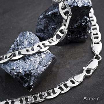 STERLL Herren Silberkette Silber 925 60cm Ohne Anhänger Geschenkverpackung Geschenke für Männer - 4