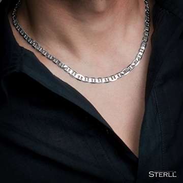 STERLL Herren Silberkette Silber 925 60cm Ohne Anhänger Geschenkverpackung Geschenke für Männer - 6