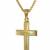 trendor Anhänger Kreuz 585 Gold (14 Karat) mit goldplattierter Kette 75125-45 45 cm - 1