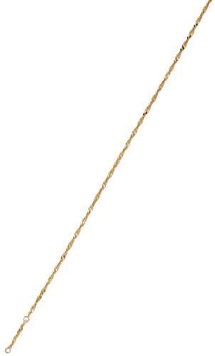 trendor Fußkettchen 333 Gold Singapur-Muster 2,2 mm breit modischer Fußschmuck für Damen, tolle Kette aus Echtgold, Geschenkidee für Frauen, Goldschmuck, 63263 - 2