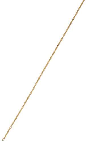 trendor Fußkettchen 333 Gold Singapur-Muster 2,2 mm breit modischer Fußschmuck für Damen, tolle Kette aus Echtgold, Geschenkidee für Frauen, Goldschmuck, 63263 - 2