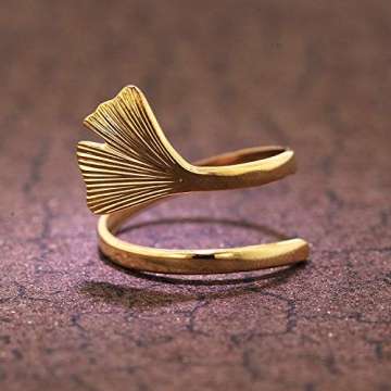 trendor Gingko Damen-Ring Gold 333 75038-52 Ringgröße 52/16,6 - 3