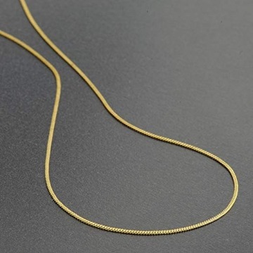 trendor Goldkette für Anhänger 333 Gold Flachpanzer-Kette Breite 0,8 mm elegante goldene Kette, wunderschöne Geschenkidee, Halskette aus Echtgold 72436-38 38 cm - 6