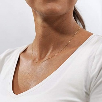trendor Halskette für Frauen Gold 333 (8 Karat) Flachanker 1,1 mm 73815-45 45 cm - 7