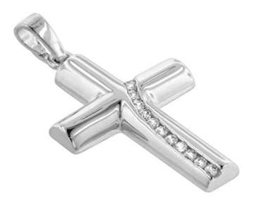 trendor Kreuz-Anhänger mit Silber-Halskette Kreuz Kette Damen, Kreuz Anhänger Silber 925, Geschenkidee, glitzernde Zirkonias 35840 - 5