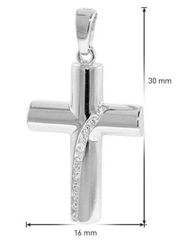 trendor Kreuz-Anhänger mit Silber-Halskette Kreuz Kette Damen, Kreuz Anhänger Silber 925, Geschenkidee, glitzernde Zirkonias 35840 - 6